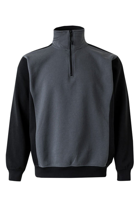 Sudadera bicolor con media cremallera VELILLA 105703