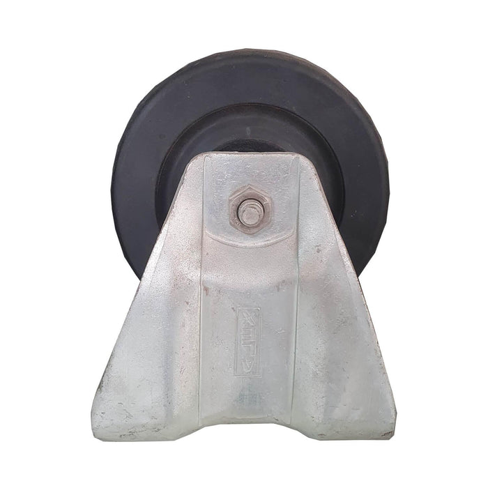 Rueda Alex goma 125 mm con base atornillable fija
