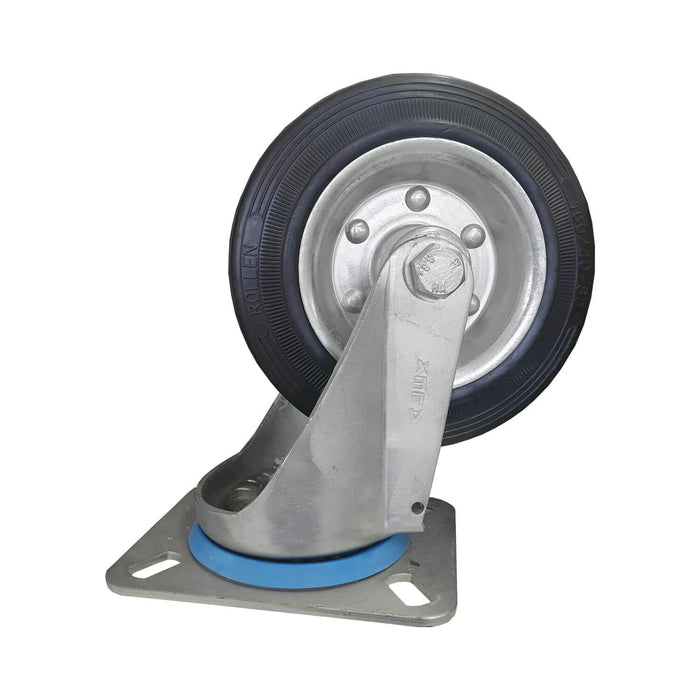 Rueda giratoria Alex goma 160 mm con base atornillable