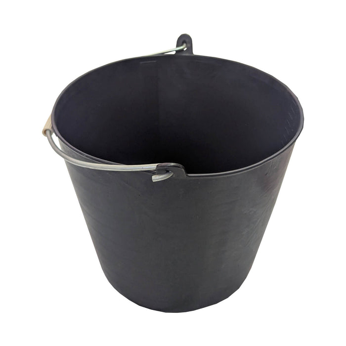 Capazo 26 litros con asa de metal negro