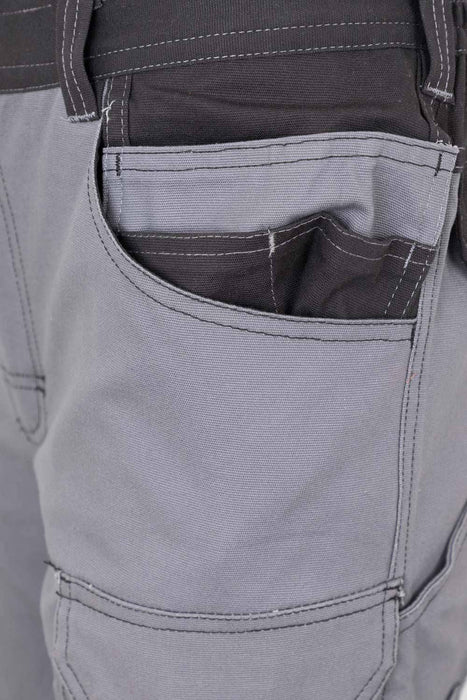 Bermudas canvas stretch bicolor con bolsillos flotantes VELILLA