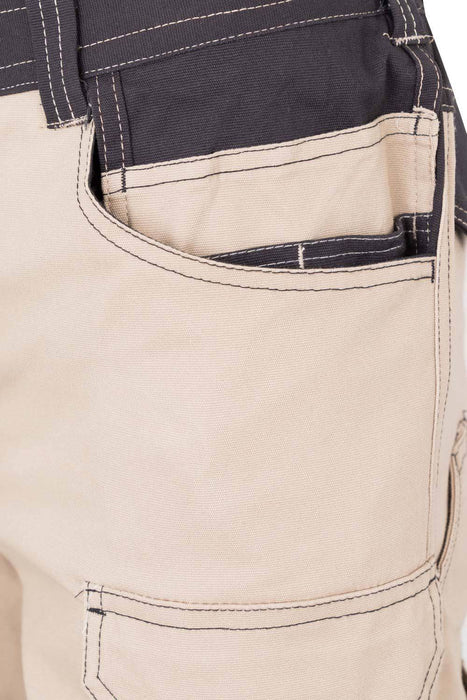 Bermudas canvas stretch bicolor con bolsillos flotantes VELILLA