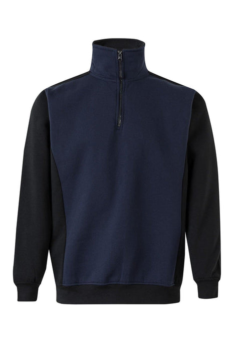 Sudadera bicolor con media cremallera VELILLA 105703