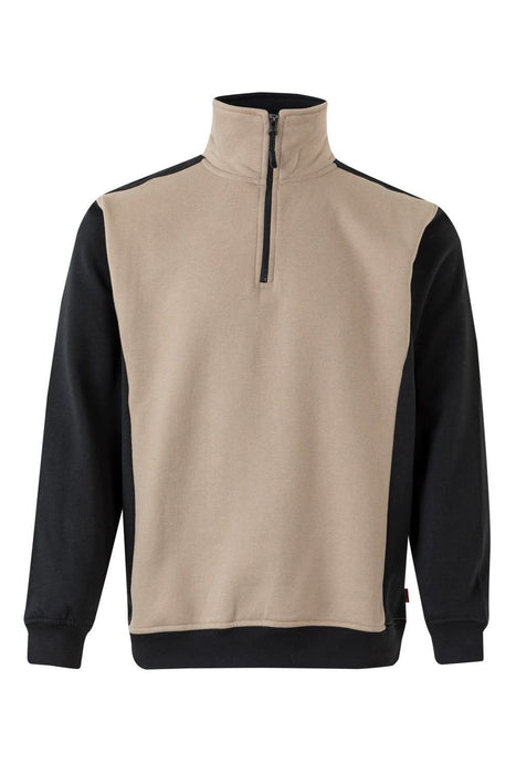 Sudadera bicolor con media cremallera VELILLA 105703