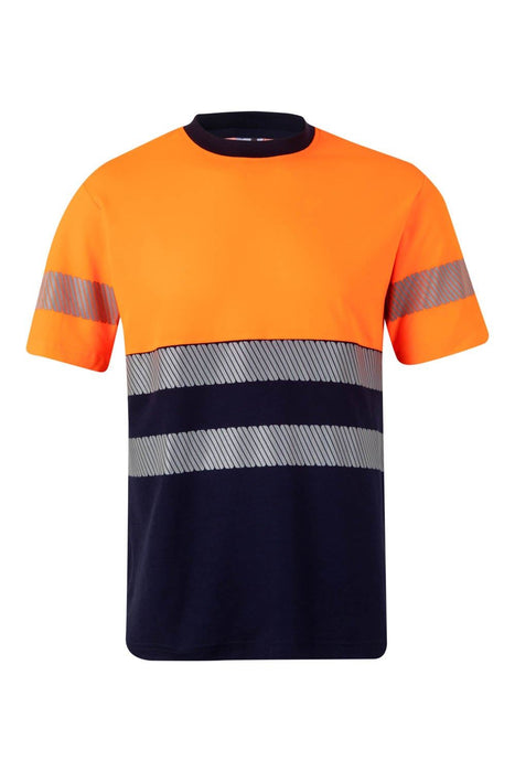 Camiseta algodón bicolor manga corta  cinta segmentada VELILLA