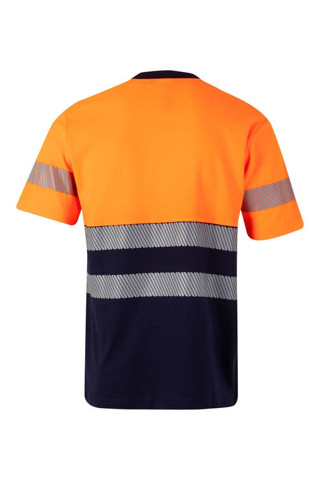 Camiseta algodón bicolor manga corta  cinta segmentada VELILLA