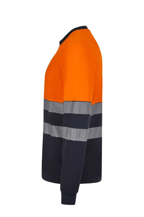 Camiseta algodón bicolor manga larga cinta segmentada VELILLA