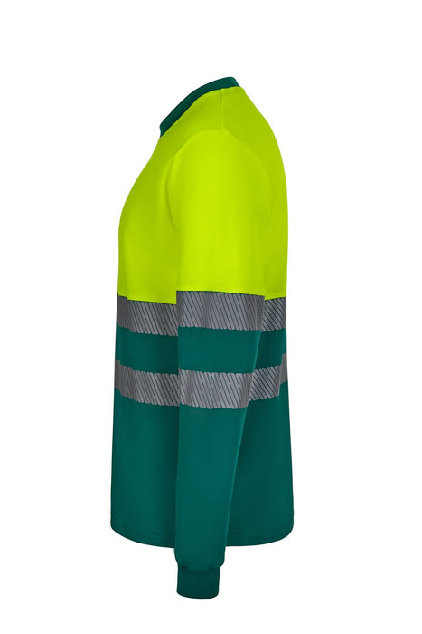 Camiseta algodón bicolor manga larga cinta segmentada VELILLA