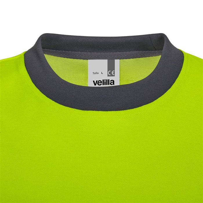 Camiseta algodón bicolor manga larga cinta segmentada VELILLA