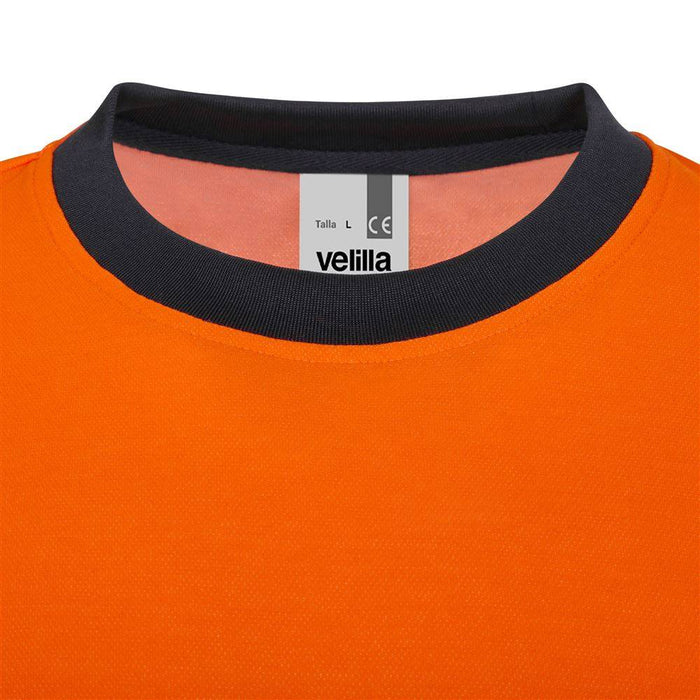 Camiseta algodón bicolor manga larga cinta segmentada VELILLA