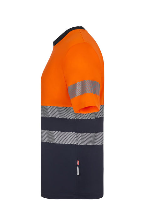 Camiseta poliéster reciclado bicolor manga corta cinta segmentada VELILLA