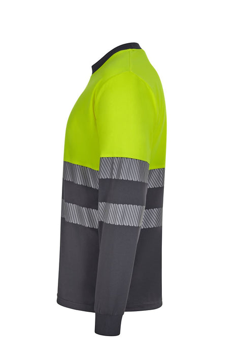 Camiseta poliéster reciclado bicolor manga larga cinta segmentada VELILLA