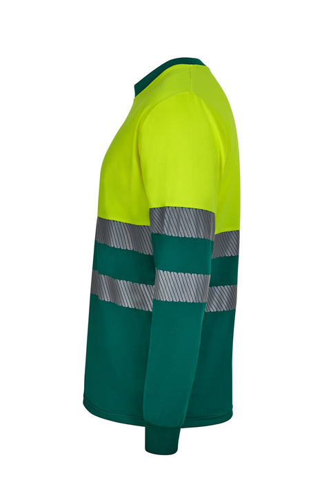 Camiseta poliéster reciclado bicolor manga larga cinta segmentada VELILLA