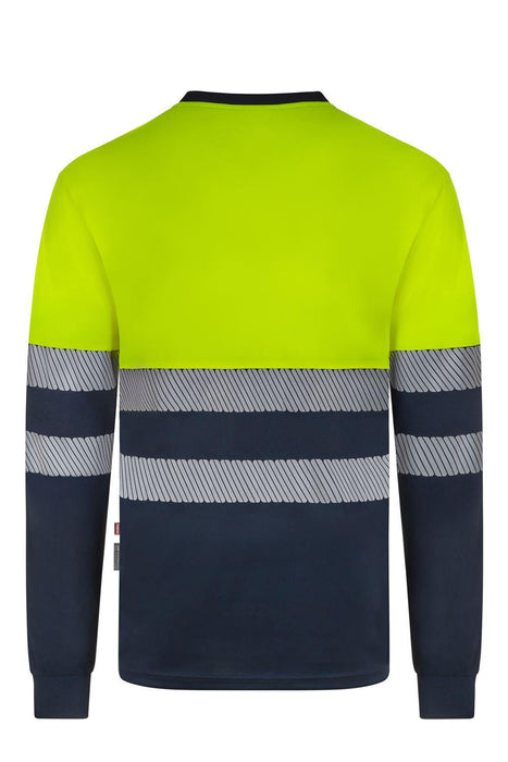 Camiseta poliéster reciclado bicolor manga larga cinta segmentada VELILLA