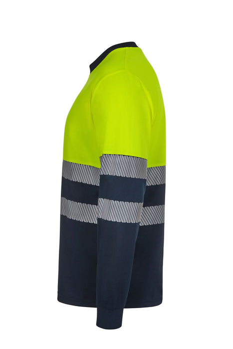 Camiseta poliéster reciclado bicolor manga larga cinta segmentada VELILLA