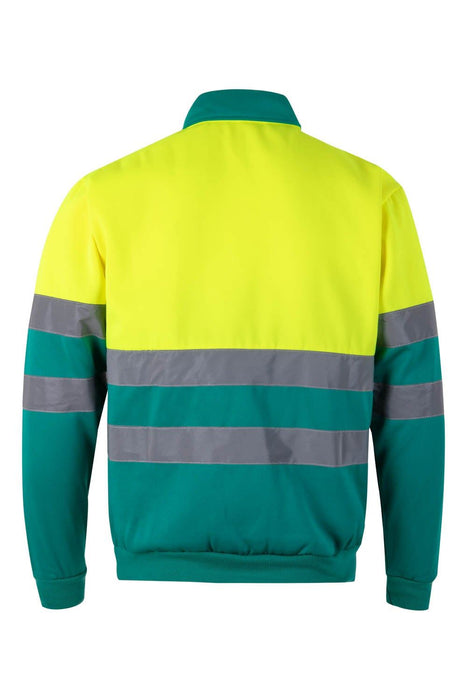 Sudadera bicolor con media cremallera VELILLA 305701