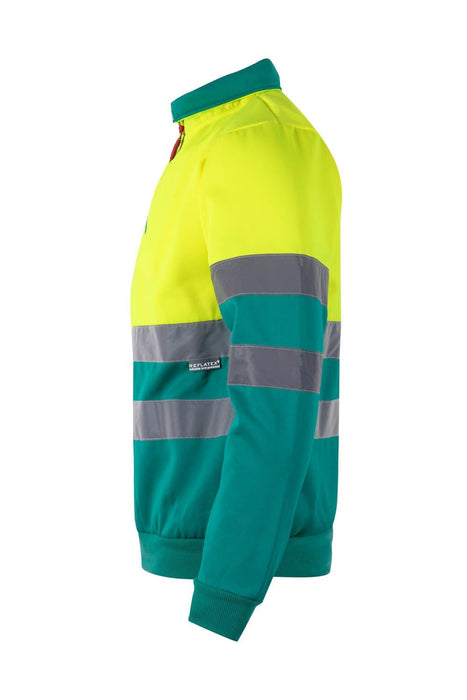 Sudadera bicolor con media cremallera VELILLA 305701
