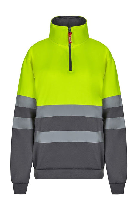 Sudadera bicolor con media cremallera VELILLA 305701