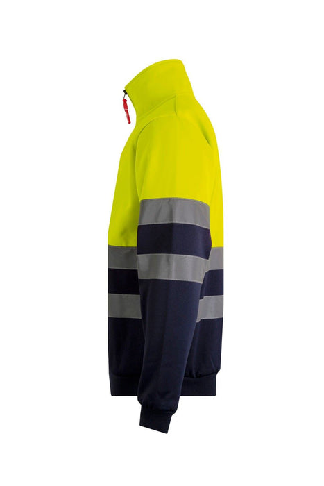Sudadera bicolor con media cremallera VELILLA 305701