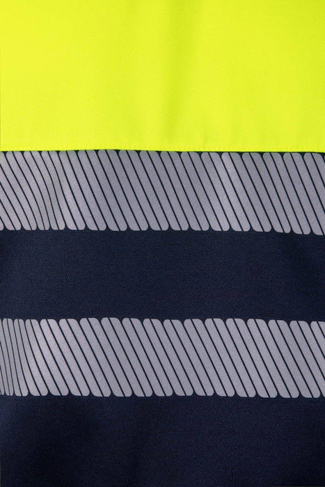 Sudadera bicolor con media cremallera cinta segmentada VELILLA