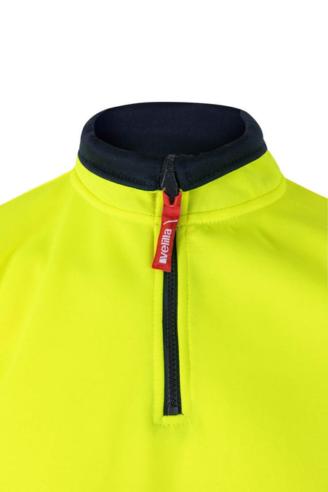 Sudadera bicolor con media cremallera cinta segmentada VELILLA