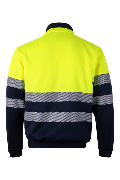 Sudadera bicolor con media cremallera cinta segmentada VELILLA
