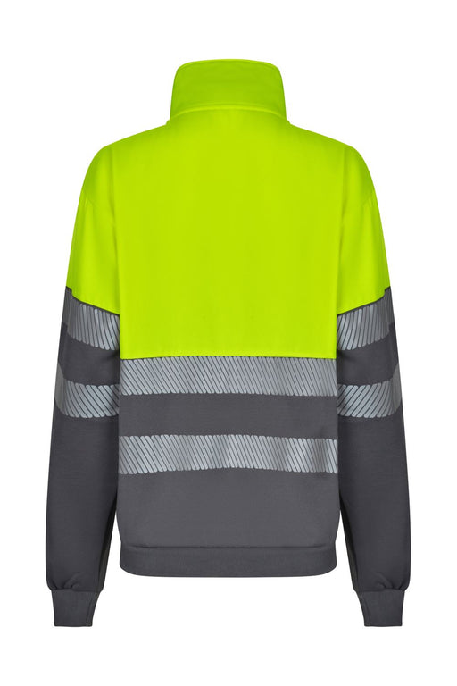 Sudadera bicolor con media cremallera cinta segmentada VELILLA