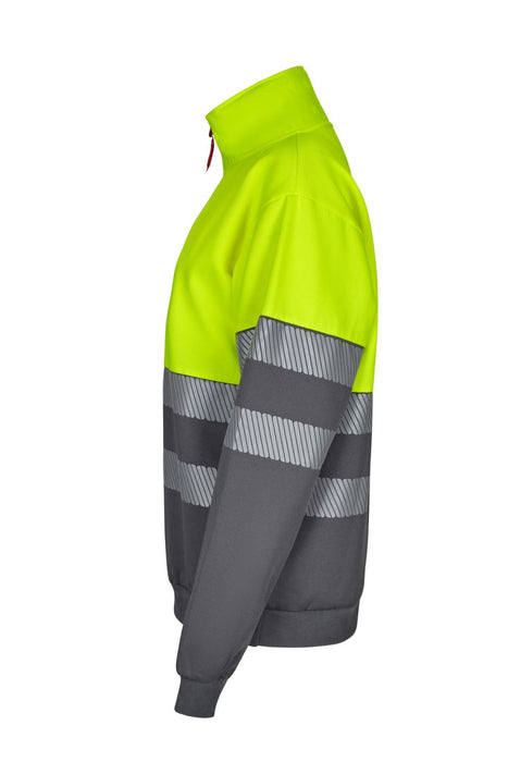 Sudadera bicolor con media cremallera cinta segmentada VELILLA