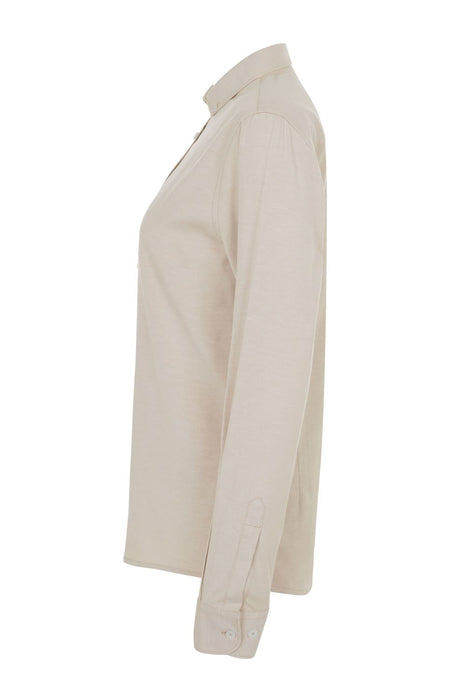 Camisa oxford stretch manga larga mujer VELILLA
