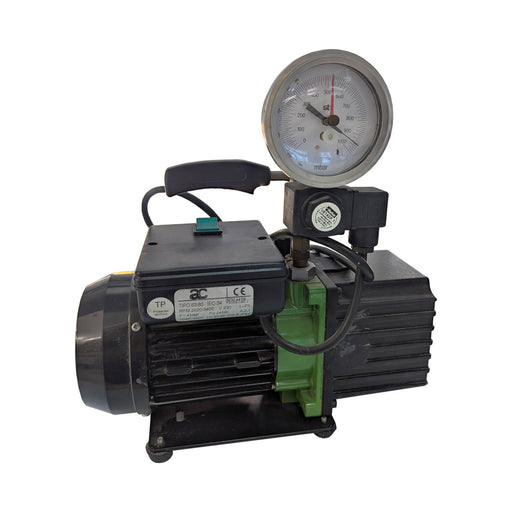 Bomba de vacío con electroválvula y vacuómetro R-410