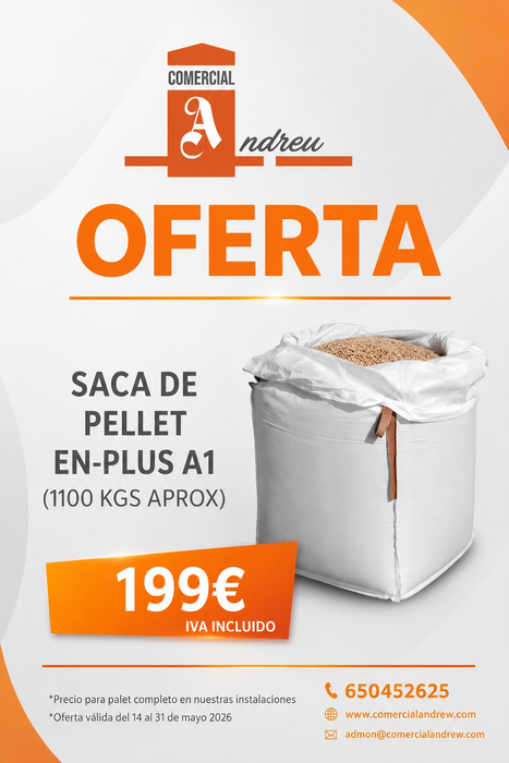PROMOCIÓN SACA DE PELLET MAYO 2026