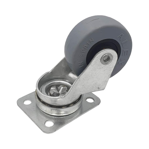 Rueda giratoria Alex de goma con base atornillable 40 mm
