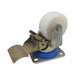 Rueda giratoria Alex nylon 80 mm con freno y base atornillable