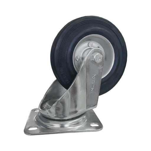 Rueda Alex giratoria de goma con base 125mm