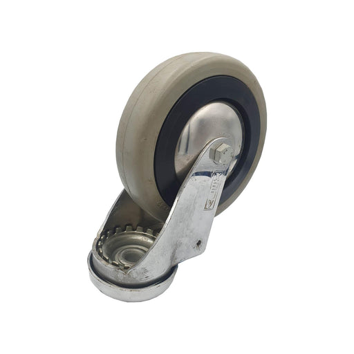 Rueda giratoria Alex goma 125 mm con fijación por tornillo