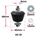 Kit 4 Silentblocks Goma Aire Acondicionado M8 Antivibración