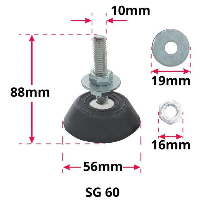 Kit 4 Silentblocks Goma Aire Acondicionado Exterior M8