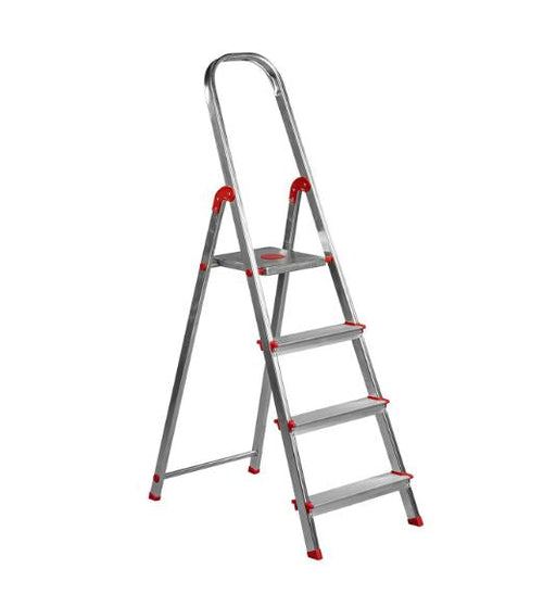 Escalera de aluminio 4 peldaños - Ligera y resistente