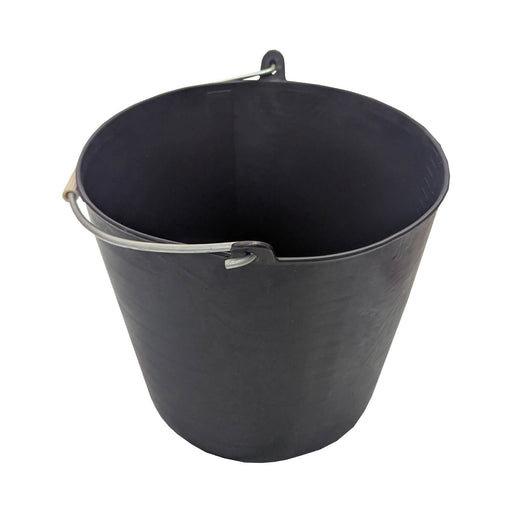 Capazo 26 litros con asa de metal negro