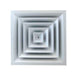 Difusor de Aire Cuadrado Regulable en Aluminio Plateado