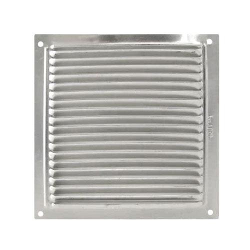 Rejilla Ventilación Aluminio Plateado Sobreponer