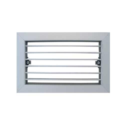 Rejilla de Ventilación en Aluminio Plateado - Lamas Fijas